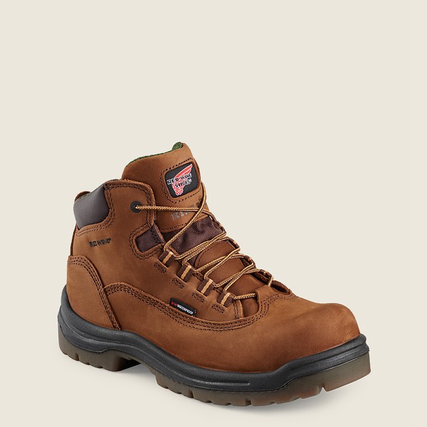 Red Wing Womens King Toe® - 5-inch Waterproof Safety Toe - Work Boots Brown - 1920QTXGL